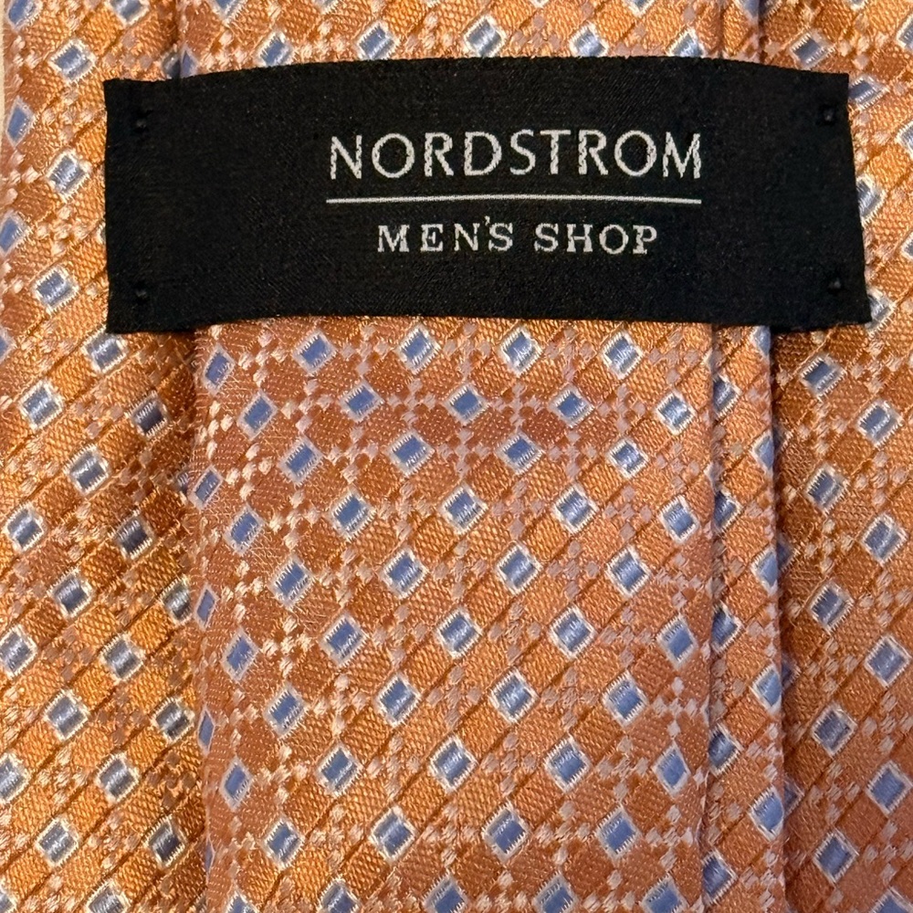Nordstrom Men's Shop Orange and Blue Patterned Tie